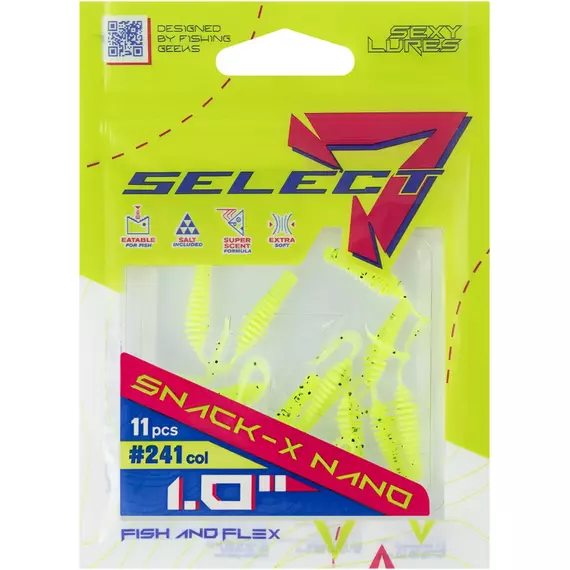 Силікон Select Snack-X Nano 1" #241 (11шт/уп), Довжина силікону: 1" (2.54 см), Колір силікону: 241, фото , изображение 2